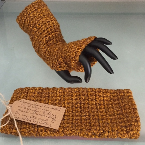 🔥HOT LOOK Handmade Extra Soft Copper Texting Gaming Gloves Hand Crochet Knit - Picture 4 of 4